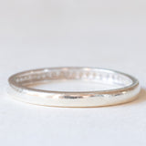 Mezzo eternity vintage in oro bianco 9K con diamanti (0.15ctw ca.)