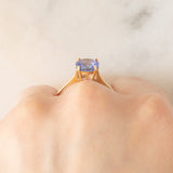 Solitario vintage in oro giallo 9K con tanzanite (1.80ct ca.)