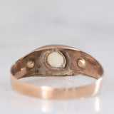 Trilogy gypsy antico in oro giallo 8K con opale e perline bianche, anni ‘10/‘20