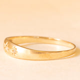 Trilogy gypsy vintage in oro giallo 9K con diamanti (0.02ctw ca.), anni ‘50
