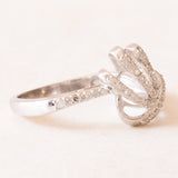 Anello vintage in oro bianco 9K con diamanti (0.25ctw ca.), anno 2009