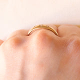 Trilogy gypsy vintage in oro giallo 9K con diamanti (0.02ctw ca.), anni ‘50