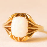 Anello vintage in oro giallo 14K con opale (1.20ct ca.), anni ‘70