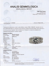 Anello a fascia in platino con diamanti (1.33ctw), anni ‘80