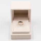 Anello vintage in oro giallo 9k con zaffiri