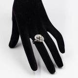 Anello vintage Tourbillon in oro bianco 14k con diamanti (0,80ctw), anni '60