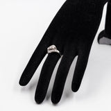 Anello vintage in oro bianco 14k con diamanti (0,60ctw), anni '60