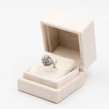 Anello vintage Tourbillon in oro bianco 14k con diamanti (0,80ctw), anni '60