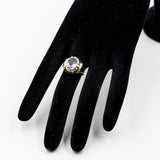 Anello vintage in oro giallo 8k con ametista