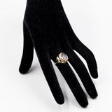 Anello vintage in oro giallo 8k con ametista