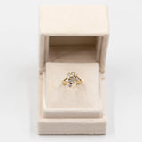 Anello vintage in oro giallo 14k con diamanti (0,60ctw), anni '70