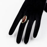 Anello vintage in oro giallo 8k con ambra