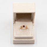 Anello antico in oro giallo 8k con granato