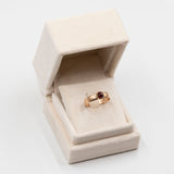 Anello antico in oro giallo 8k con granato