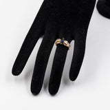 Anello vintage in oro giallo 18k con zaffiro (0,61ct) e diamanti (0,84ctw)