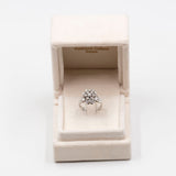 Anello vintage in oro bianco 14K con diamanti (0.70ctw ca.), anni '70