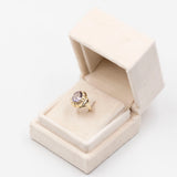 Anello vintage in oro giallo 8k con ametista
