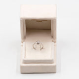 Anello vintage in oro bianco 14k con diamanti (0,07ctw), anni '60