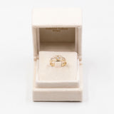 Anello vintage in oro giallo e rosa 8k con diamante (0.15ct)