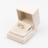 Anello vintage in oro giallo e rosa 8k con diamante (0.15ct)