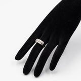 Anello vintage in oro bianco 14k con diamanti (0,35ctw), anni '60