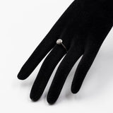 Anello vintage in oro bianco 14k con diamanti (0,07ctw), anni '60