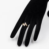 Anello vintage in oro giallo 9k con diamanti (0.14ctw)