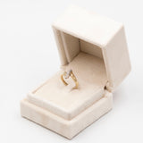 Anello vintage in oro giallo 9k con diamanti (0.14ctw)