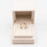 Anello vintage in oro giallo 9k con diamanti (0.14ctw)