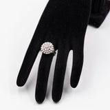 Anello vintage in oro bianco 18K con diamanti (1.18ctw ca.), anni '70