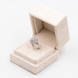 Anello vintage in oro bianco 18K con diamanti (1.18ctw ca.), anni '70