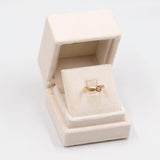 Solitario antico "Gypsy" in oro giallo 14k con diamante di taglio vecchio di 0,12ct, primi del '900