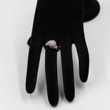 Anello vintage in oro bianco 14k con diamanti (0,40ctw), anni '60