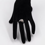 Anello vintage in oro bianco 14k con diamanti (0,40ctw), anni '60