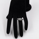 Anello solitario Art déco in oro bianco 18k con diamante (0,10ct), anni '30