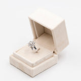 Anello vintage a fiocco di neve in oro bianco 14K con diamanti (1.50ctw ca.), anni '70