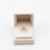 Anello vintage in oro bianco 18k con diamanti (0,20ctw), anni '60