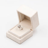 Anello vintage in oro bianco 18k con diamanti (0,20ctw), anni '60