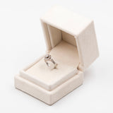 Anello vintage in oro bianco 14k e diamanti (0,26ctw), anni '60