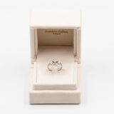 Anello vintage in oro bianco 14k e diamanti (0,26ctw), anni '60