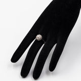 Anello vintage in oro bianco 18k con diamanti (0,20ctw), anni '60