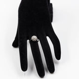 Anello vintage in oro bianco 18k con diamanti (0,20ctw), anni '60