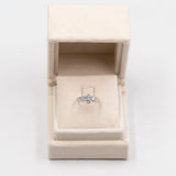 Anello vintage in platino 900 con 4 diamanti (1,05ctw)