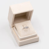 Anello vintage in platino 900 con 4 diamanti (1,05ctw)