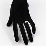 Anello vintage trilogy in oro giallo 9K e argento con diamanti