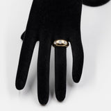 Anello vintage in oro giallo 14k con tre diamanti (0,75ctw), anni '80