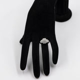 Anello vintage in oro bianco 14k con diamanti (1,20ctw)