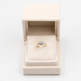 Anello vintage trilogy in oro giallo 9K e argento con diamanti