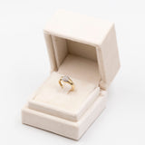 Anello vintage in oro giallo 14k e diamanti (0,08ctw)