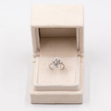 Anello vintage in oro bianco 14k con diamanti (0,50ctw), anni '60